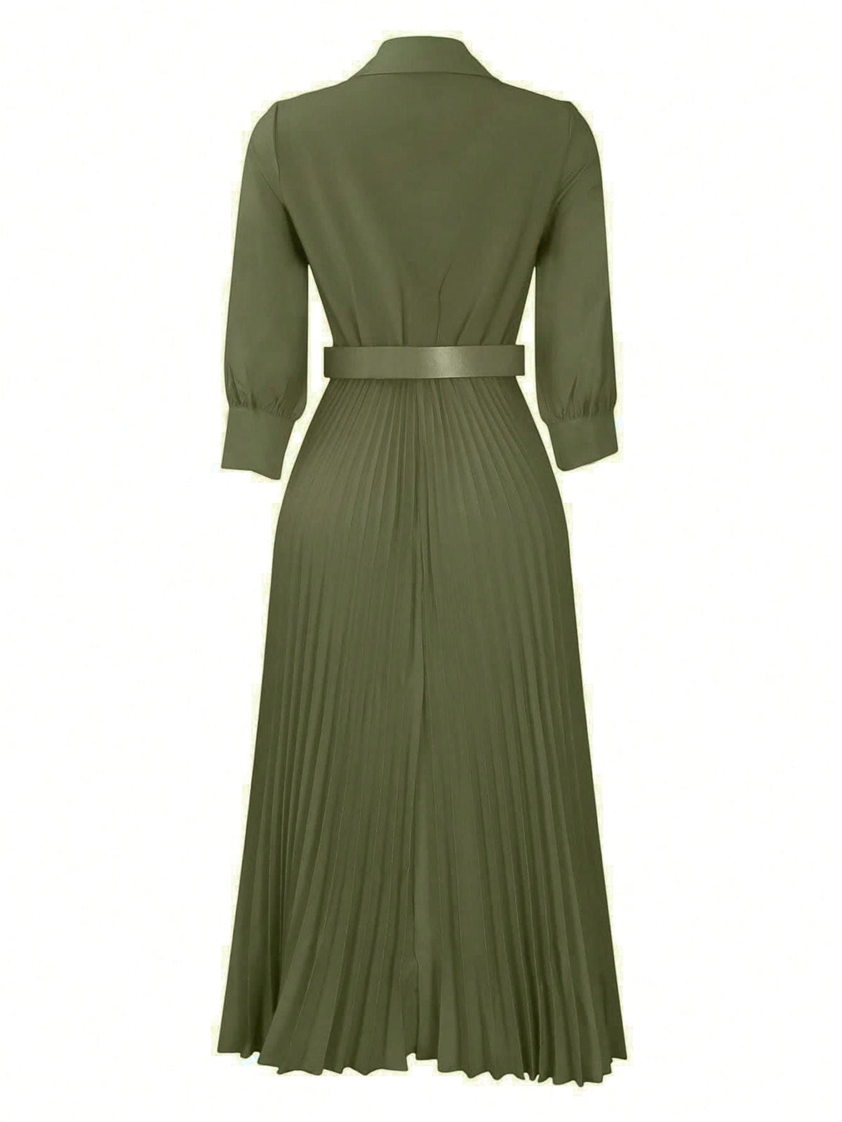 Chic YC Women's 3/4 Sleeve Flared A Line Dress