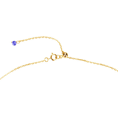18K Plated Sterling Silver Freshwater Pearl and Natural Tanzanite Necklace