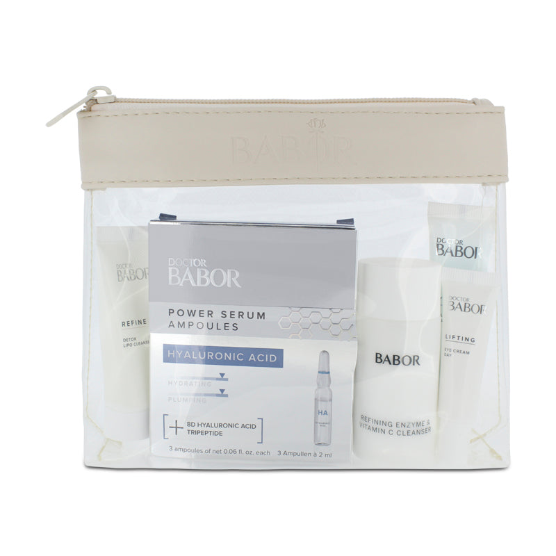 Babor Face Eye Cream Serum Balm Cleanser Travel Set