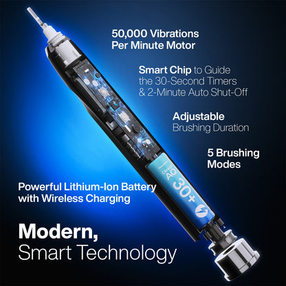 Aquasonic Clinical AQ Ultra-Whitening Smart Toothbrush with Touchscreen