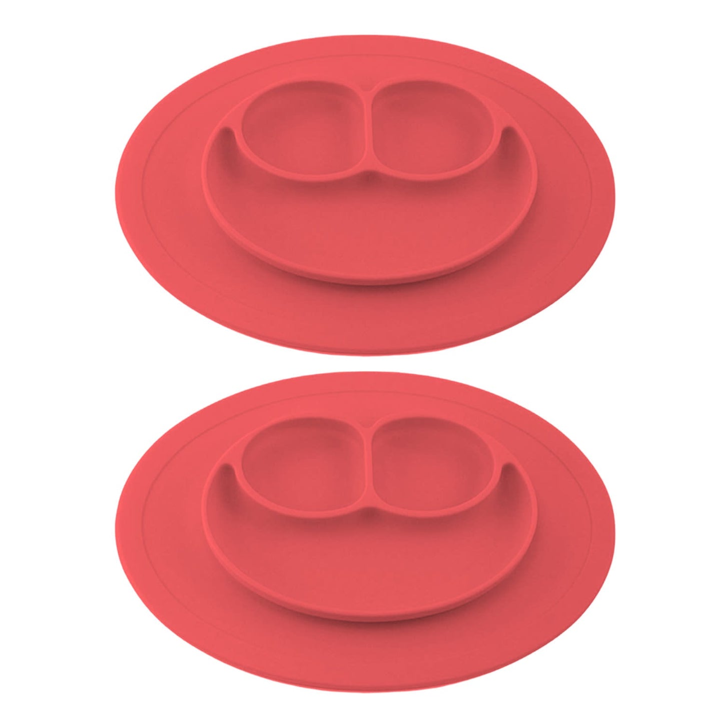 1947Kitchen 2-Pack: Silicone Feeding Placemat And 3-Section Plate