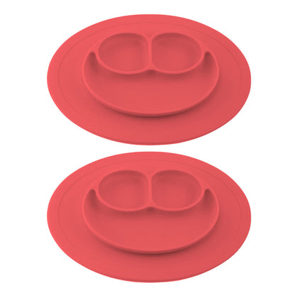 1947Kitchen 2-Pack: Silicone Feeding Placemat And 3-Section Plate