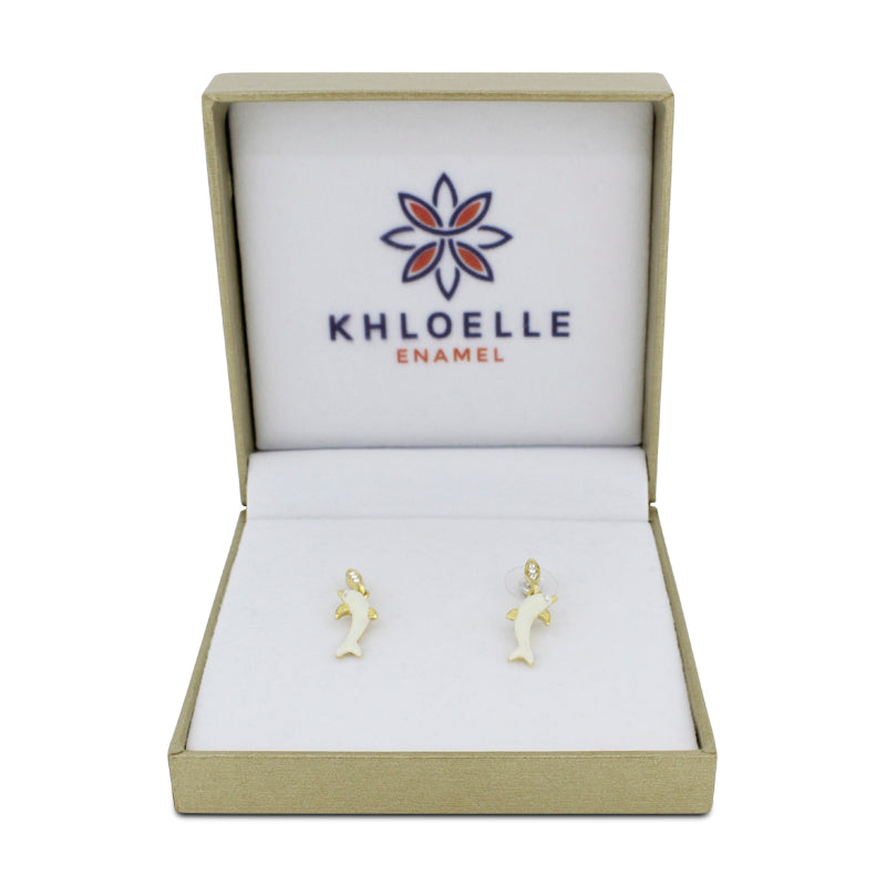 Dolphin Earrings White Khloelle LC0070828