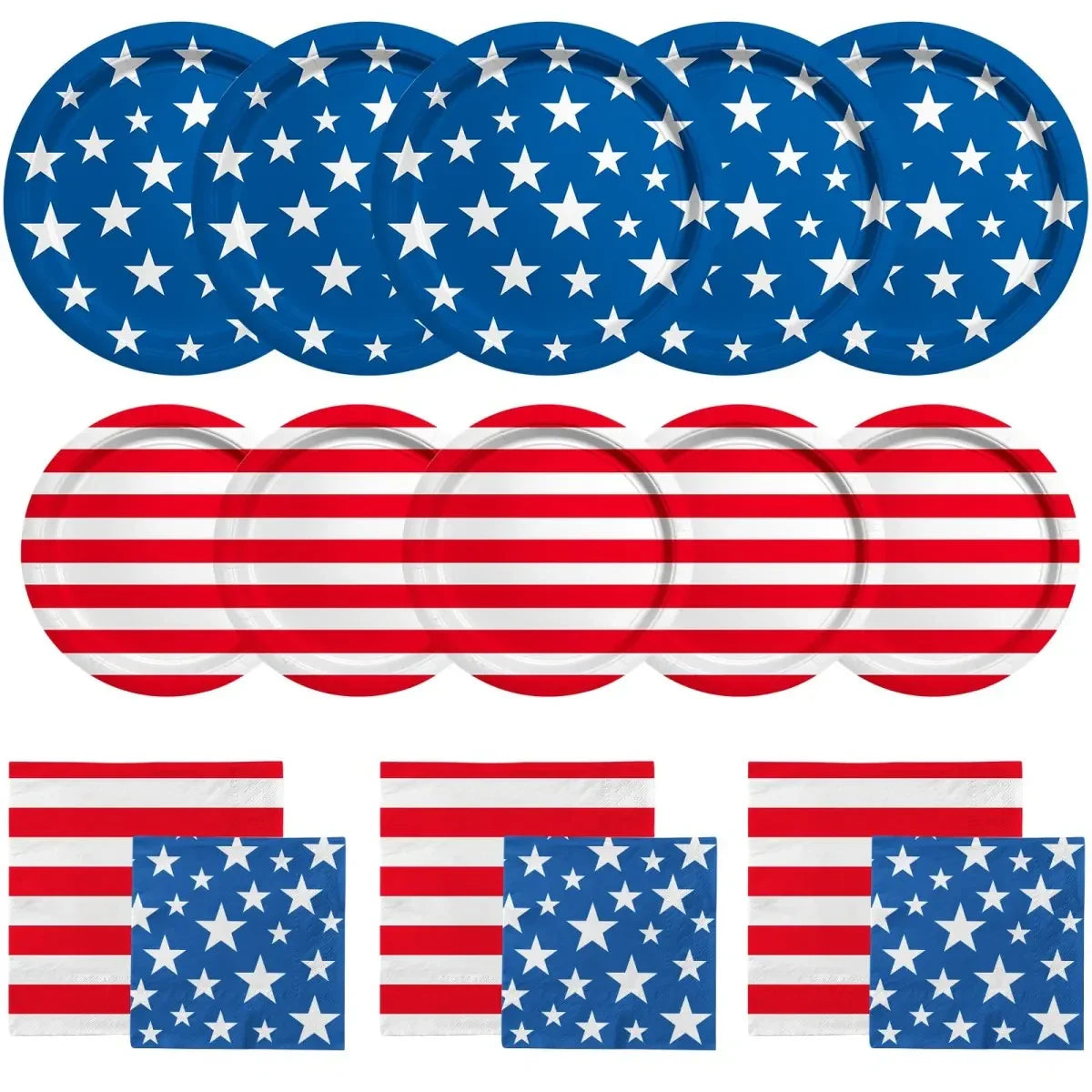 American Flag Disposable Table Decor Kit