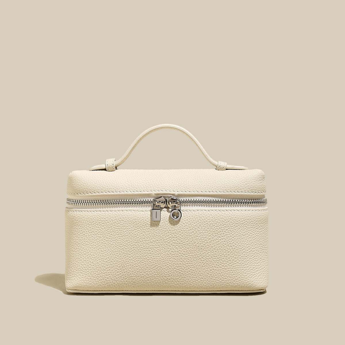 Traveler's Top-Handle Rectangle Box Mini Make Up Bag