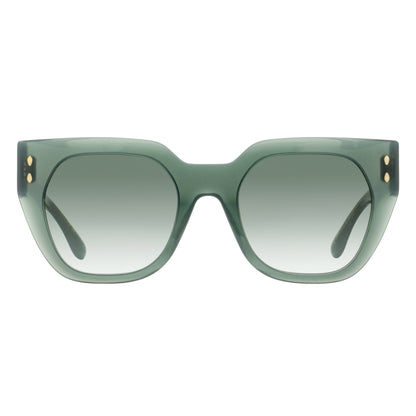 Isabel Marant Faceted Square Sunglasses IM0158/S 1ED9K Transparent Green 53mm