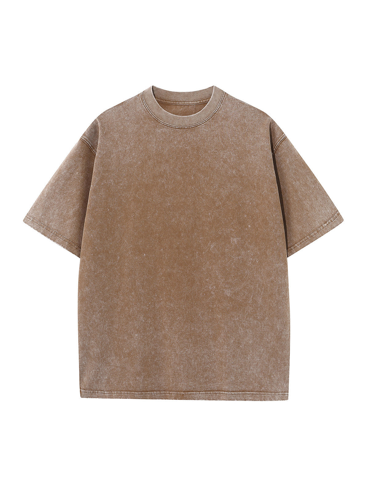 Oversized Acid Wash Cotton Drop Shoulder T-Shirt