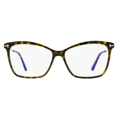 Tom Ford Butterfly Blue Block Eyeglasses TF5687-B 001 Black/Gold 56mm Ft5687