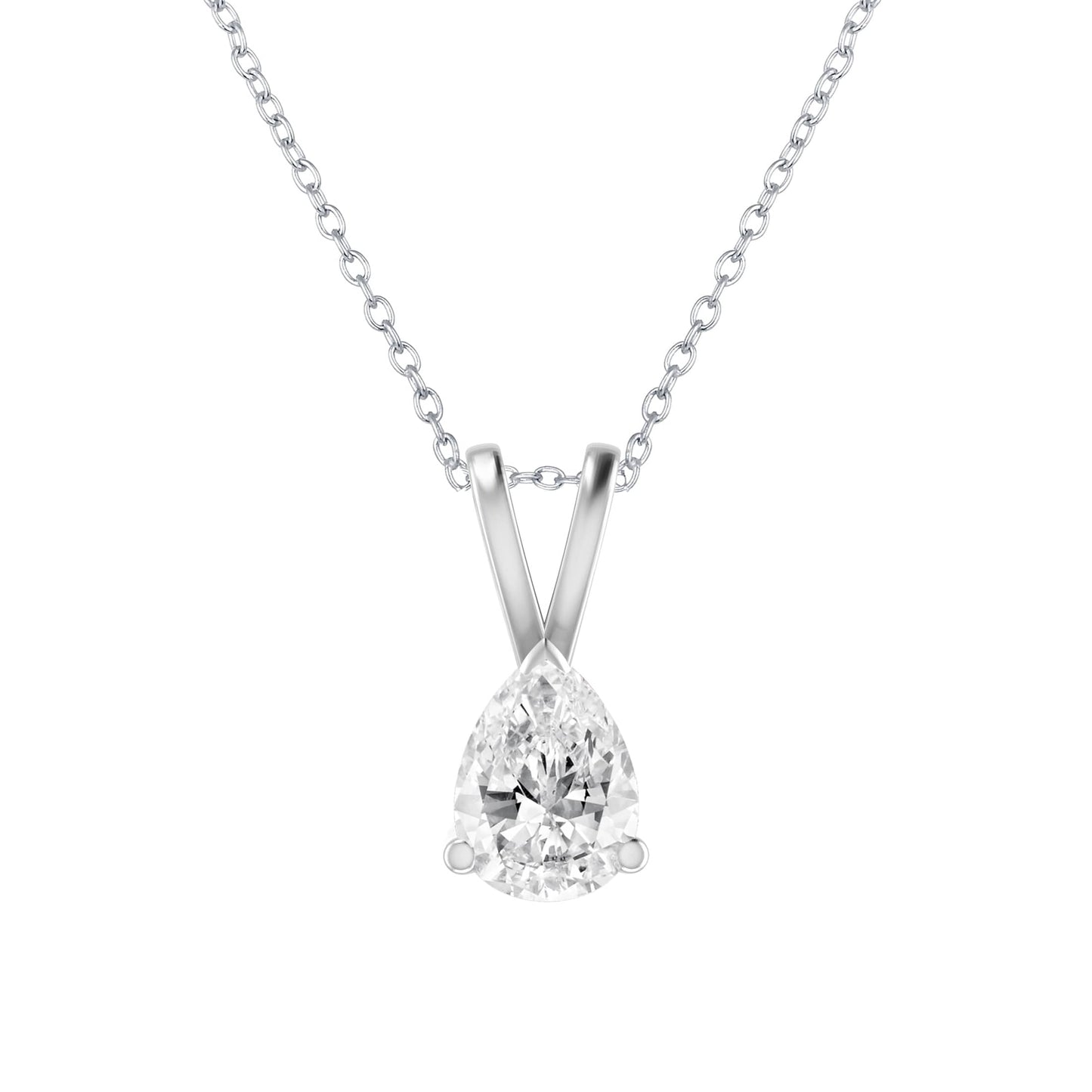V3 Jewelry Sterling Silver with Moissanite Solitaire Pendant