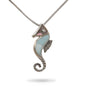 Seahorse Larimar Stone Sterling Silver Necklace By Marahlago