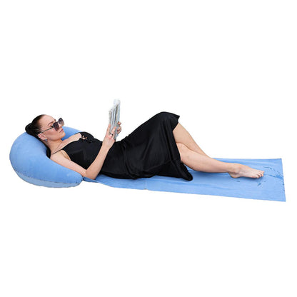 Beach Mat with Inflatable Head Pillow