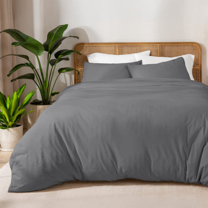 Bare Home Organic Cotton Jersey Duvet Cover Set