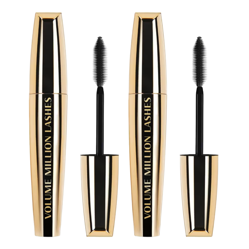 L'Oreal Black Mascara Volume Million Lashes 2 x 10.7ml